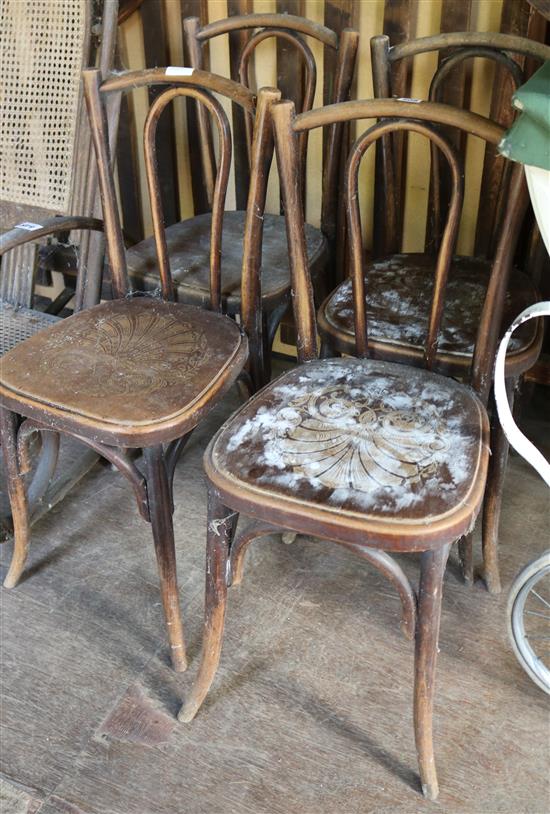 4 bentwood chairs